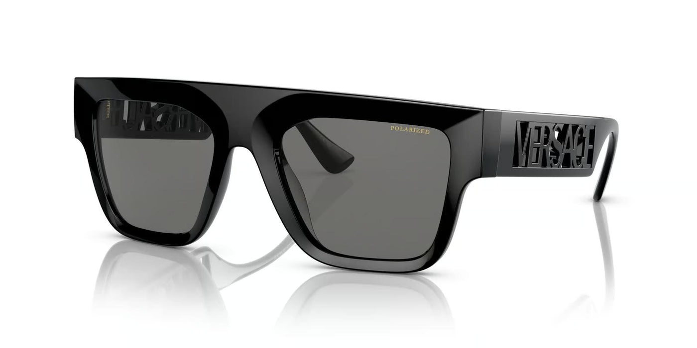 Versace VE4430U-Sunglasses-Black-Dark Grey Polarized-