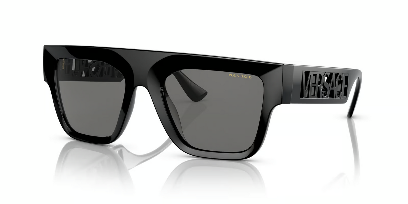 Versace VE4430U-Sunglasses-Black-Dark Grey Polarized-