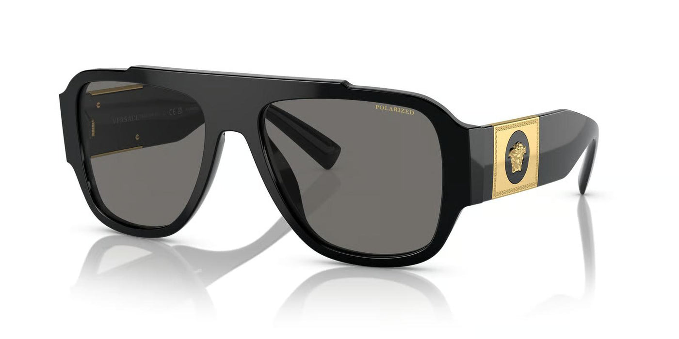 Versace VE4436U-Sunglasses-Black-Dark Grey Polarized-