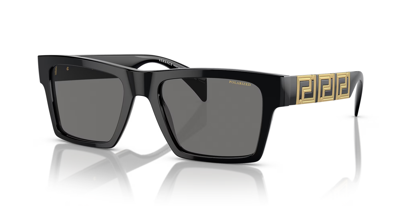 Versace VE4445-Sunglasses-Black-Dark Grey Polarized-