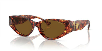 Versace VE4454-Sunglasses-Havana-Dark Brown Polarized-